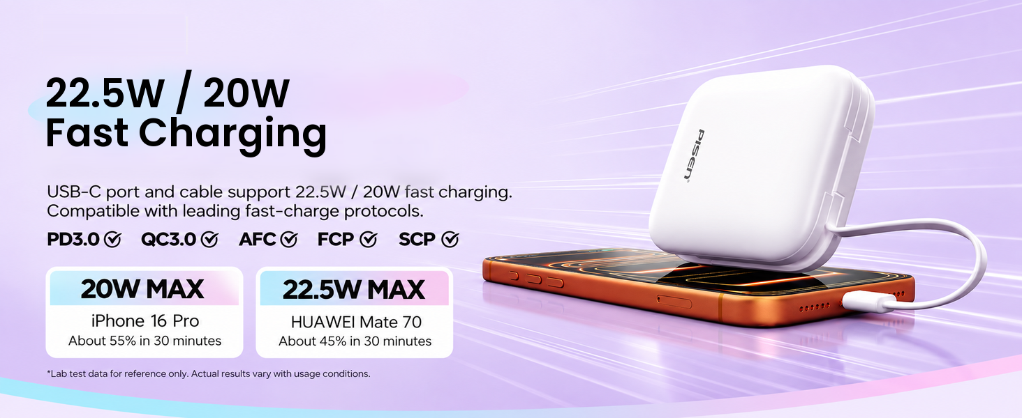 PISEN TP-D275 mirror power bank - power bank charging a phone