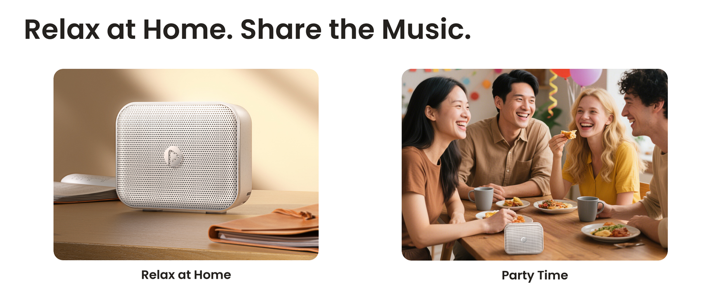 PISEN TP-YX02 outdoor Bluetooth speaker - home and party-use examples