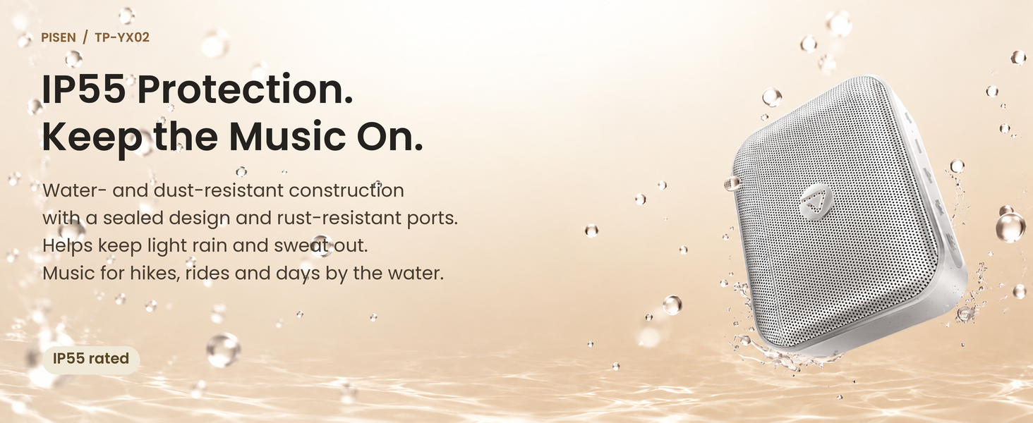 PISEN TP-YX02 outdoor Bluetooth speaker - speaker with water droplets
