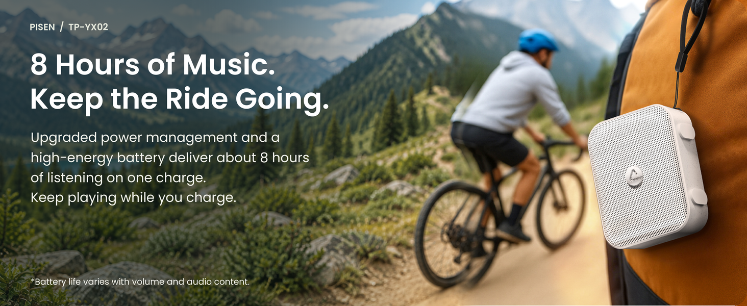PISEN TP-YX02 outdoor Bluetooth speaker - speaker used while cycling